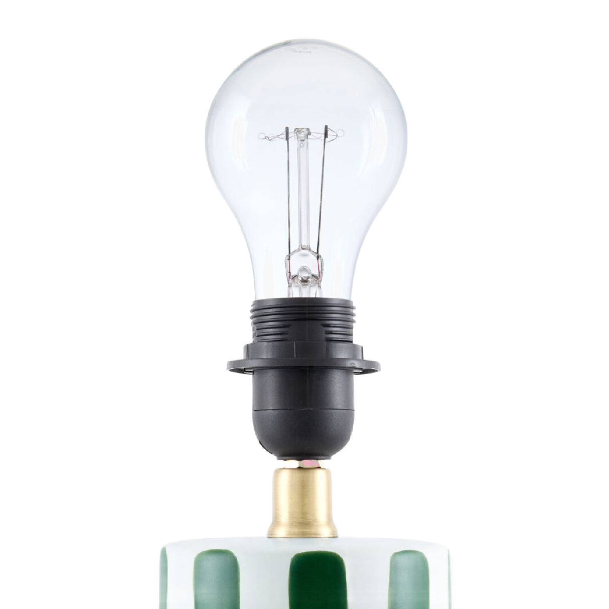   Modern European furniture - Striped Ceramic Linen Table Lamp - www.oroa.com | Oroa.com