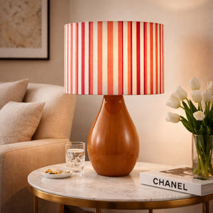   Modern European furniture - Striped Linen Ceramic Table Lamp - www.oroa.com | Oroa.com