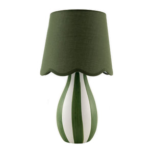   Modern European furniture - Striped Ceramic Seagrass Table Lamp - www.oroa.com | Oroa.com