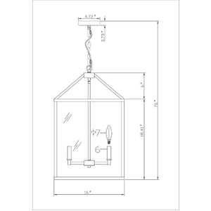   Modern European furniture - Iron-Framed 4-Light Chandelier - www.oroa.com | Oroa.com