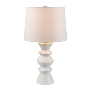   White Ceramic Sculpted Table Lamp | Oroa.com