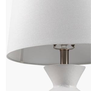   White Ceramic Sculpted Table Lamp | Oroa.com