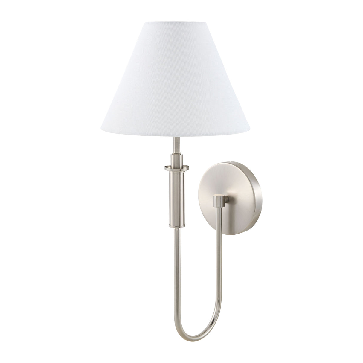   Modern European furniture - White Linen Silver Wall Lamp - www.oroa.com | Oroa.com