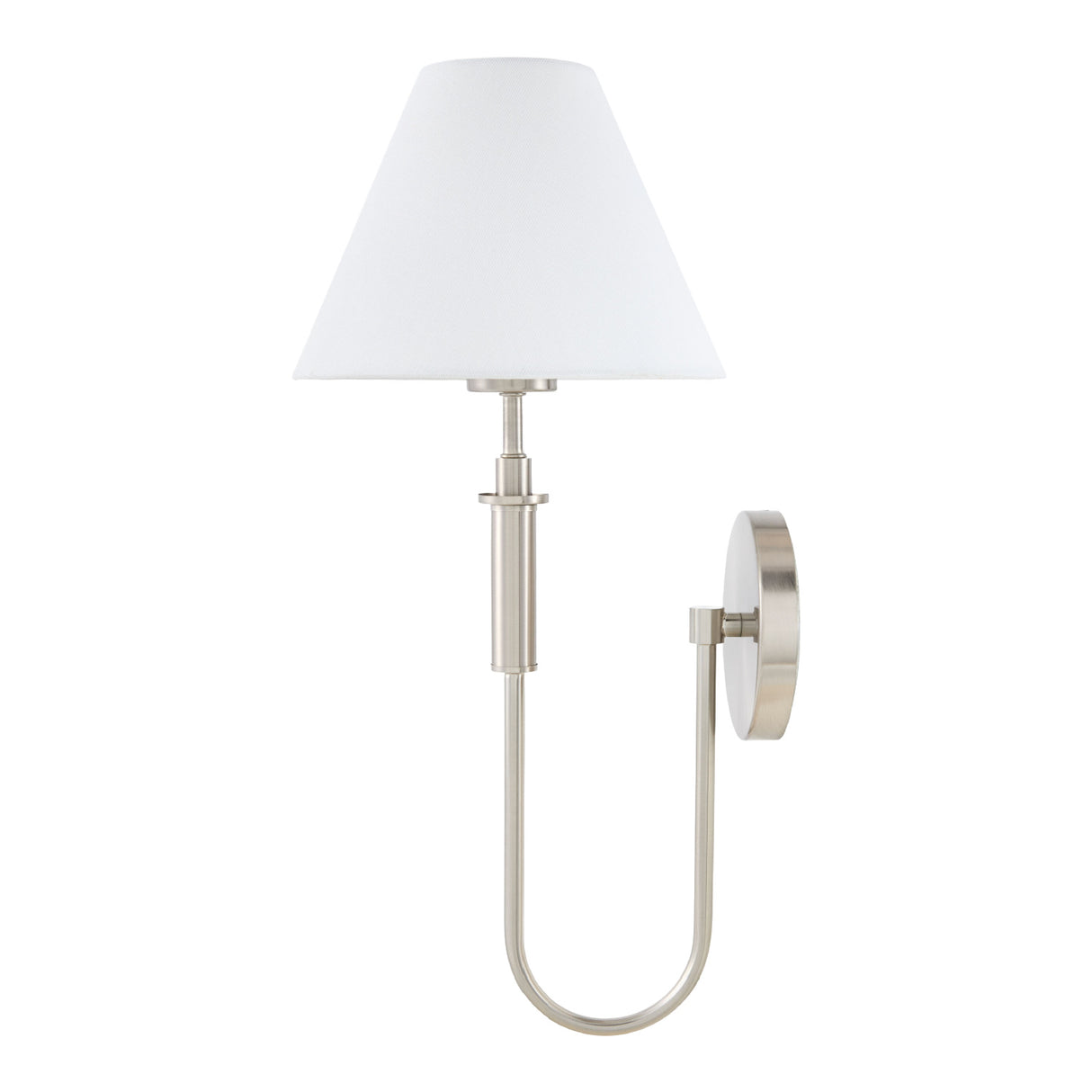   Modern European furniture - White Linen Silver Wall Lamp - www.oroa.com | Oroa.com