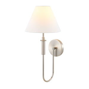  Modern European furniture - White Linen Silver Wall Lamp - www.oroa.com | Oroa.com