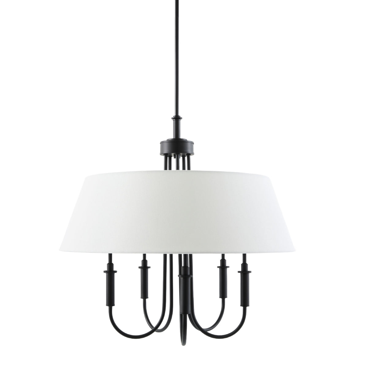   Modern European furniture -  White Linen 5-Light Chandelier - www.oroa.com | Oroa.com