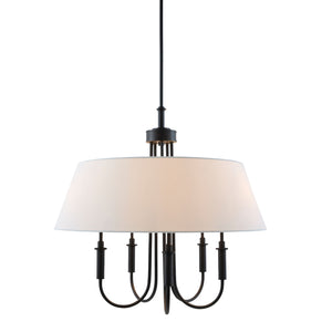   Modern European furniture -  White Linen 5-Light Chandelier - www.oroa.com | Oroa.com