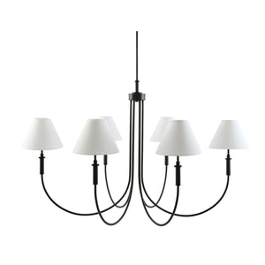   Modern European furniture - Linen Shade 6-Light Chandelier - www.oroa.com | Oroa.com