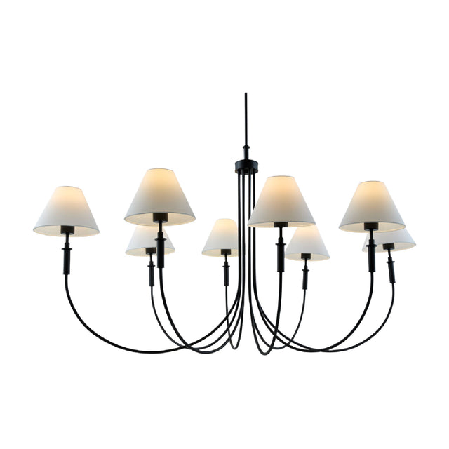 Modern European furniture - Linen Shade 8-Light Chandelier - www.oroa.com