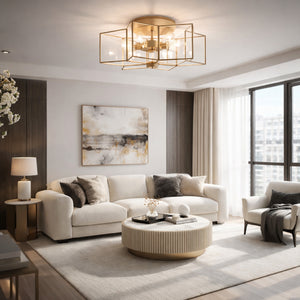   Iron-Framed Glass Ceiling Lamp | Oroa.com