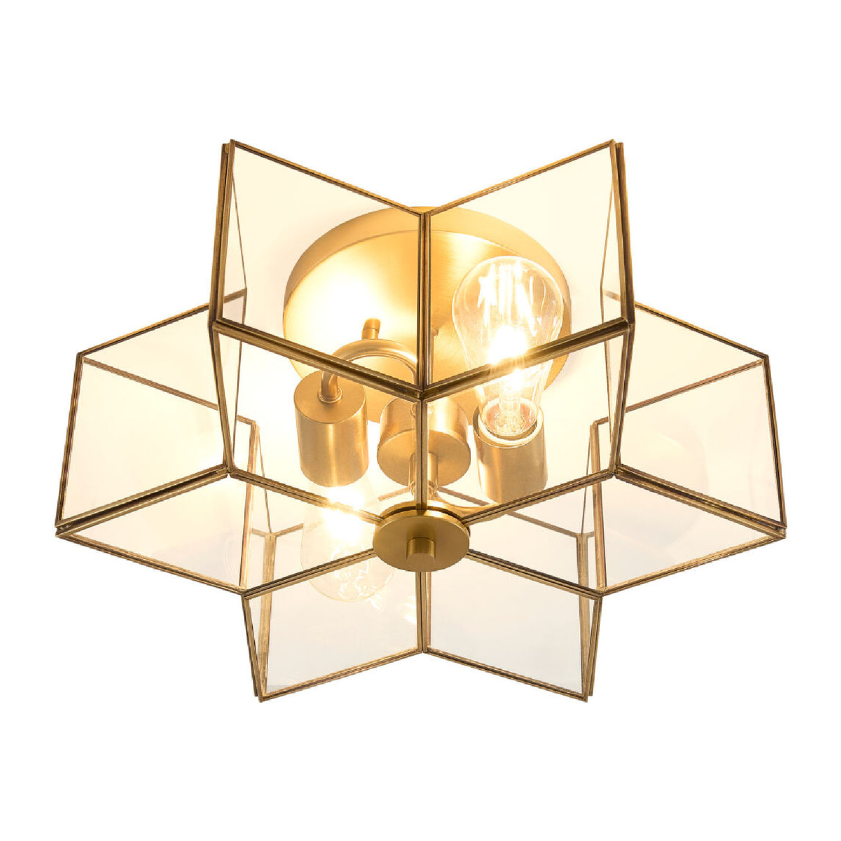   Iron-Framed Glass Ceiling Lamp | Oroa.com
