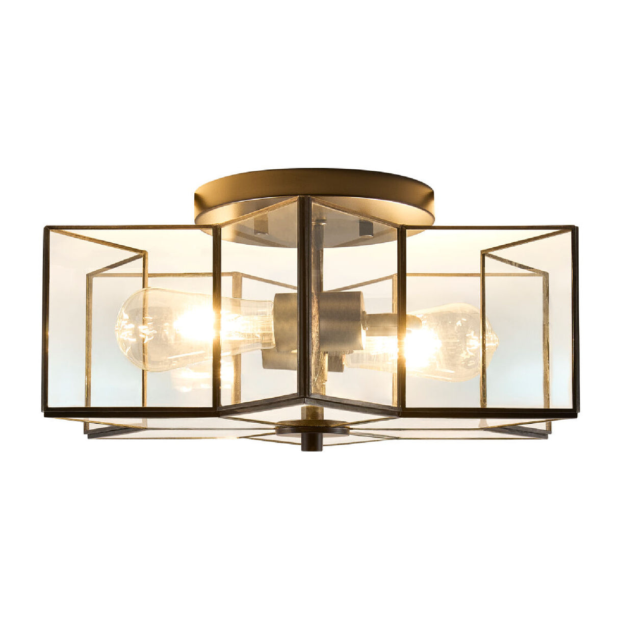   Iron-Framed Glass Ceiling Lamp | Oroa.com