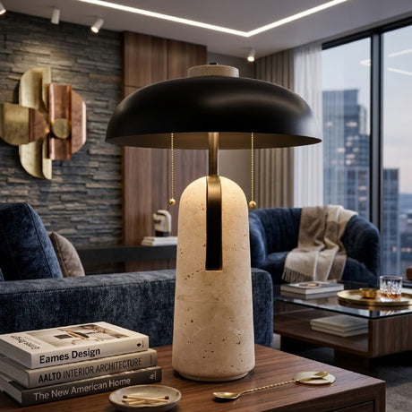   Black Brass Accent Table Lamp | Oroa.com