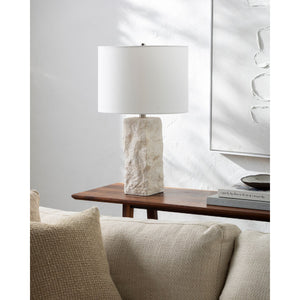   Modern European furniture - White Organic Textured Table Lamp - www.oroa.com | Oroa.com