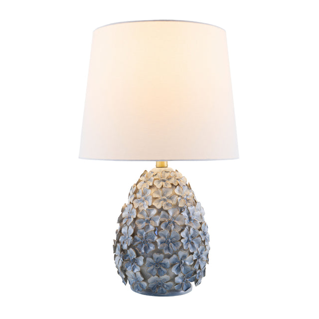 Modern European furniture - Blue Floral Ceramic Table Lamp - www.oroa.com
