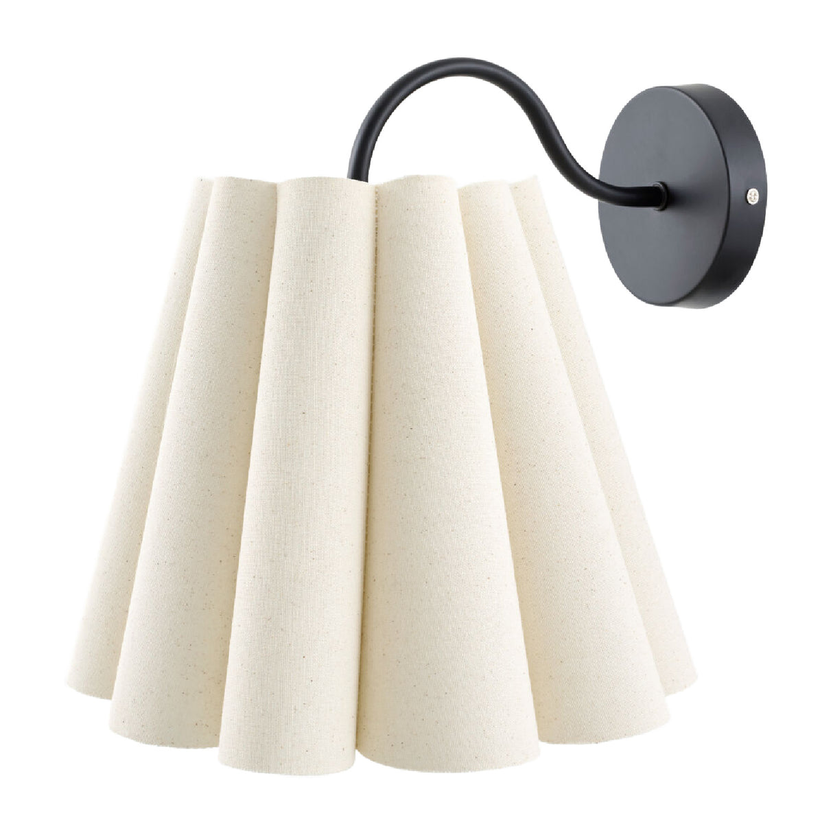   Modern European furniture - Pleated Cream Linen Wall Lamp - www.oroa.com | Oroa.com
