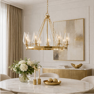   Modern European furniture - Faceted Clear Glass Chandelier - www.oroa.com | Oroa.com