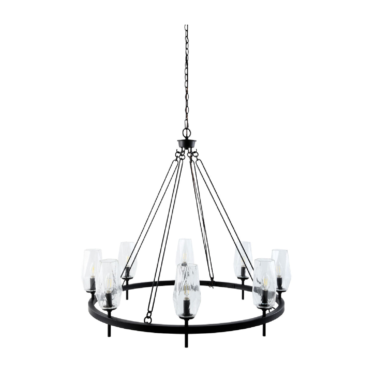   Modern European furniture - Faceted Clear Glass Chandelier - www.oroa.com | Oroa.com