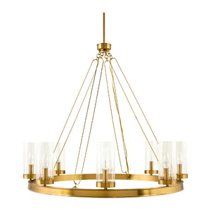   Modern European furniture -  Cylindrical Glass 8-Light Chandelier L  - www.oroa.com | Oroa.com