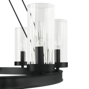   Modern European furniture -  Cylindrical Glass 8-Light Chandelier L  - www.oroa.com | Oroa.com