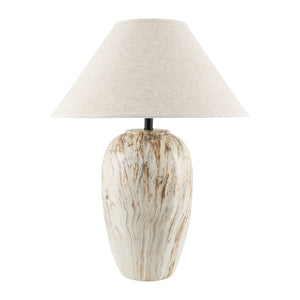   Modern European furniture - Glazed Brown Ceramic Table Lamp - www.oroa.com | Oroa.com
