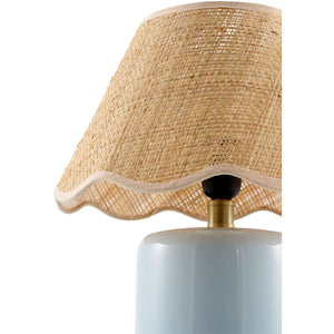   Modern European furniture - Scalloped Edge Seagrass Table Lamp - www.oroa.com | Oroa.com