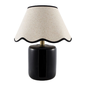   Modern European furniture - Scalloped Linen Ceramic Table Lamp - www.oroa.com | Oroa.com