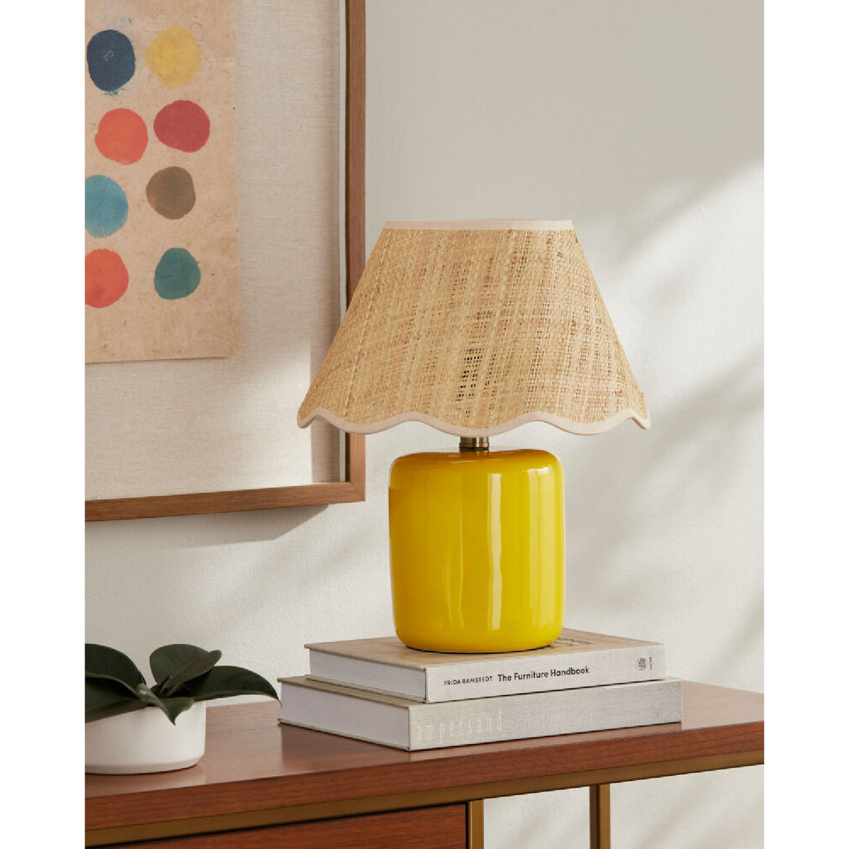   Modern European furniture - Scalloped Edge Seagrass Table Lamp - www.oroa.com | Oroa.com