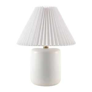   Modern European furniture - Ceramic Pleated Linen Table Lamp - www.oroa.com | Oroa.com