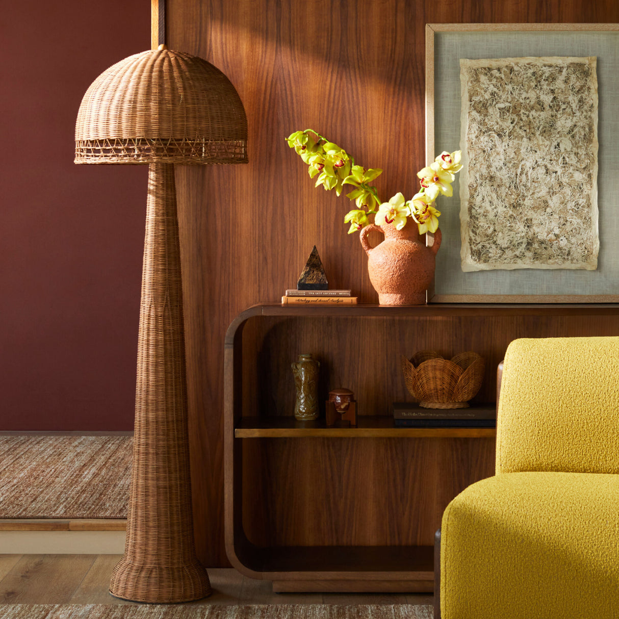   Modern European furniture - Rattan Dome Accent Floor Lamp - www.oroa.com | Oroa.com