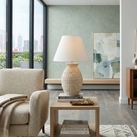  Modern European furniture - Painted Rattan Accent Table Lamp - www.oroa.com | Oroa.com