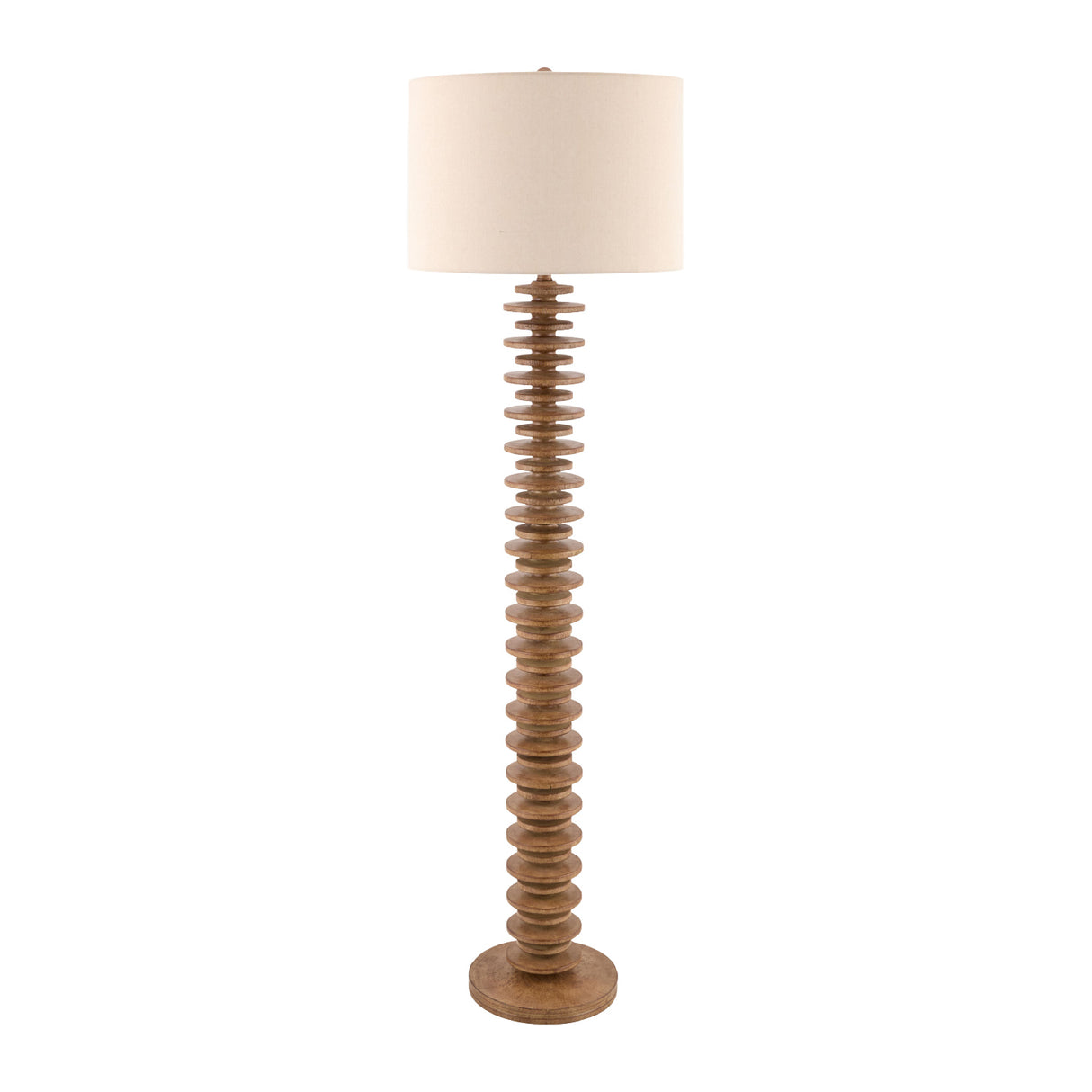   Modern European furniture - Beige Stacked Base Floor Lamp - www.oroa.com | Oroa.com