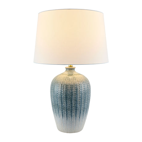   Modern European furniture - Two-Toned  Blue Ceramic Table Lamp - www.oroa.com | Oroa.com
