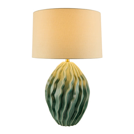   Modern European furniture - Green Relief Ceramic Table Lamp - www.oroa.com | Oroa.com