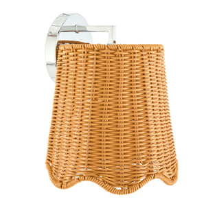   Modern European furniture - Scalloped Rattan Shade Wall Lamp - www.oroa.com | Oroa.com