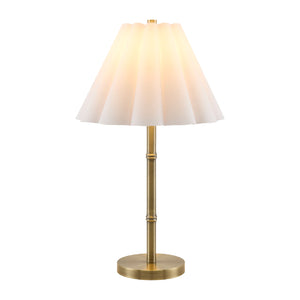   White Scalloped Linen Table Lamp | Oroa.com