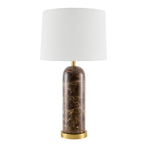   Brushed Marble Linen Table Lamp | Oroa.com