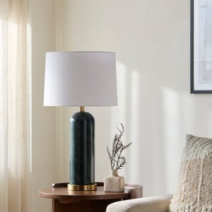   Brushed Marble Linen Table Lamp | Oroa.com