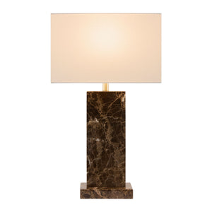   Rectangular Brushed Marble Table Lamp | Oroa.com