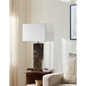   Rectangular Brushed Marble Table Lamp | Oroa.com