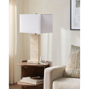   Rectangular Brushed Marble Table Lamp | Oroa.com