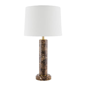   Brushed Marble Tube Table Lamp | Oroa.com