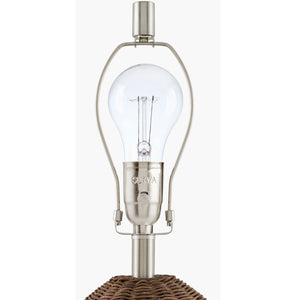   Painted Brown Rattan Table Lamp | Oroa.com