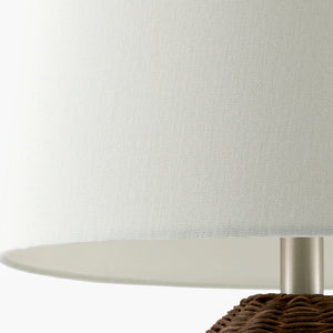   Painted Brown Rattan Table Lamp | Oroa.com