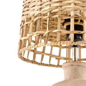   Modern European furniture -  Woven Seagrass Ceramic Table Lamps (2) - www.oroa.com | Oroa.com