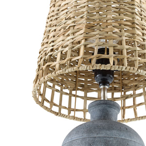   Modern European furniture -  Woven Seagrass Ceramic Table Lamps (2) - www.oroa.com | Oroa.com