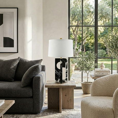   Geometrical Black Marble Table Lamp | Oroa.com