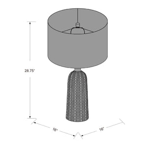   Crackle White Ceramic Table Lamp | Oroa.com