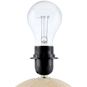   Modern European furniture - Brown Travertine Linen Table Lamp - www.oroa.com | Oroa.com