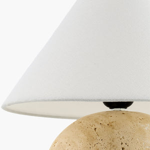   Modern European furniture - Brown Travertine Linen Table Lamp - www.oroa.com | Oroa.com